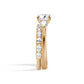 Olena Oval Brilliant Cut Diamond Half Way Band