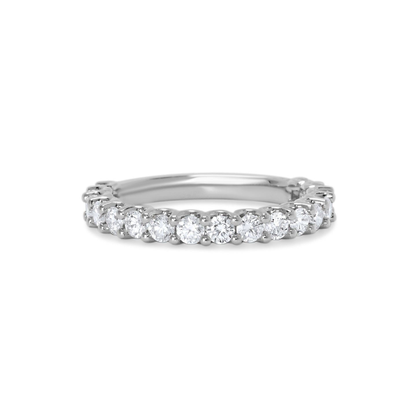 Round Brilliant Diamond 2mm Diamond Band 2/3 Way