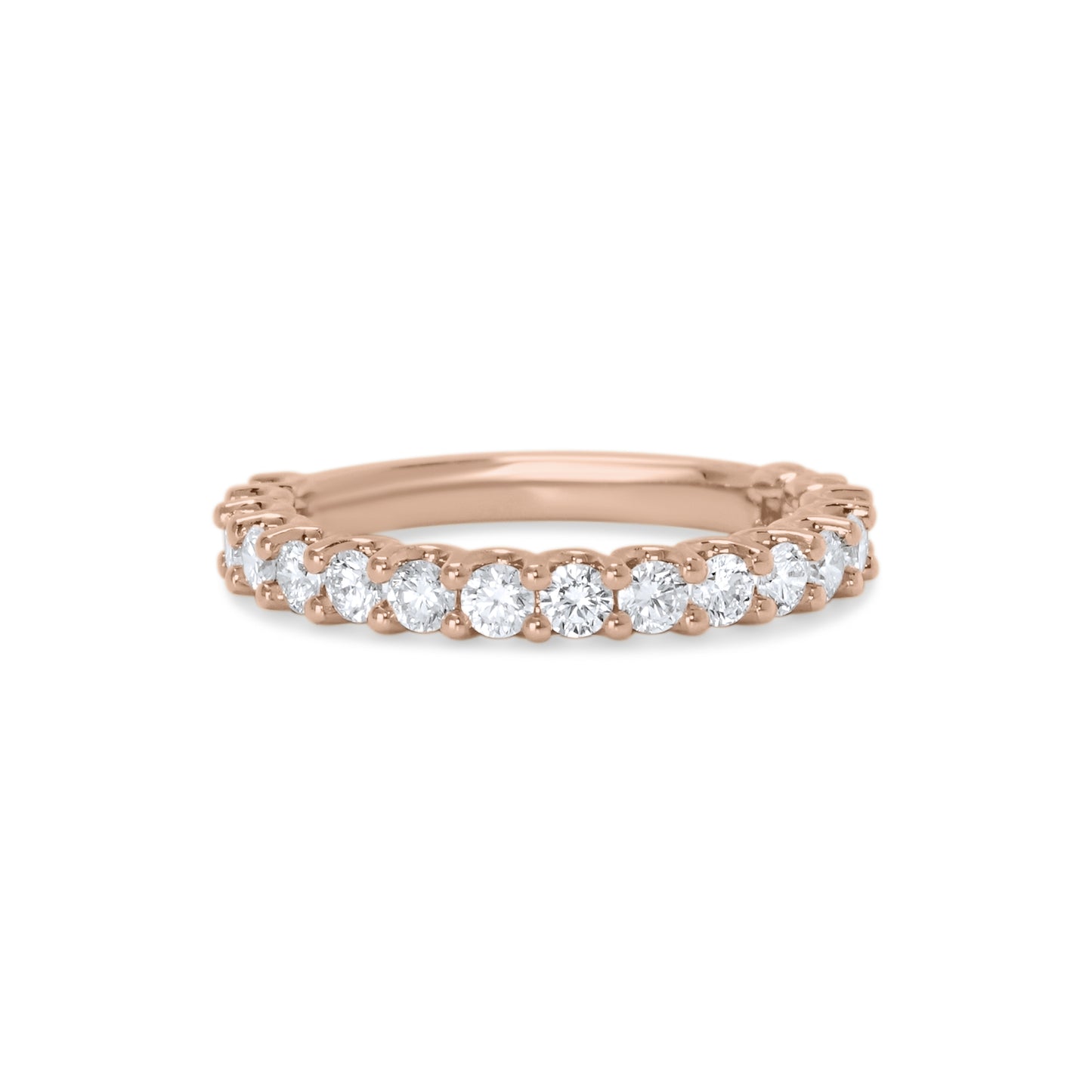 Round Brilliant Diamond 2mm Diamond Band 2/3 Way