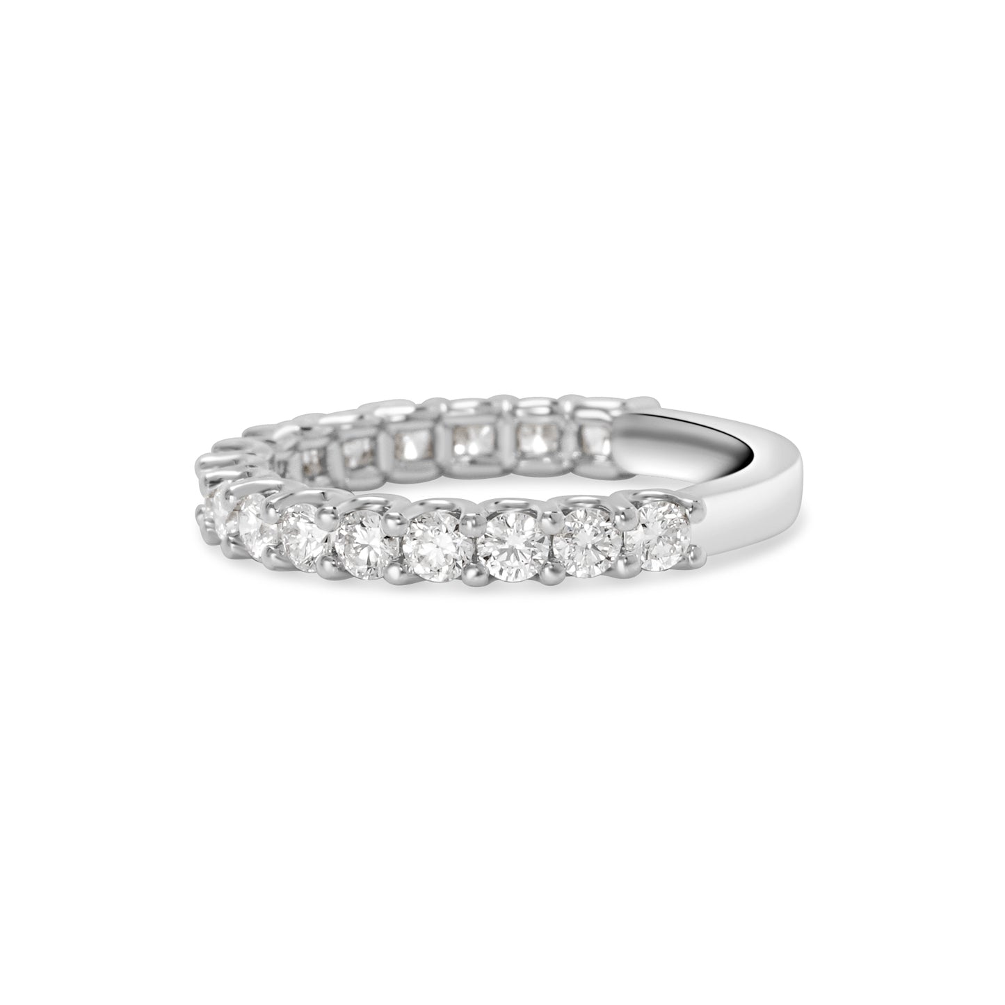 Round Brilliant Diamond 2mm Diamond Band 2/3 Way