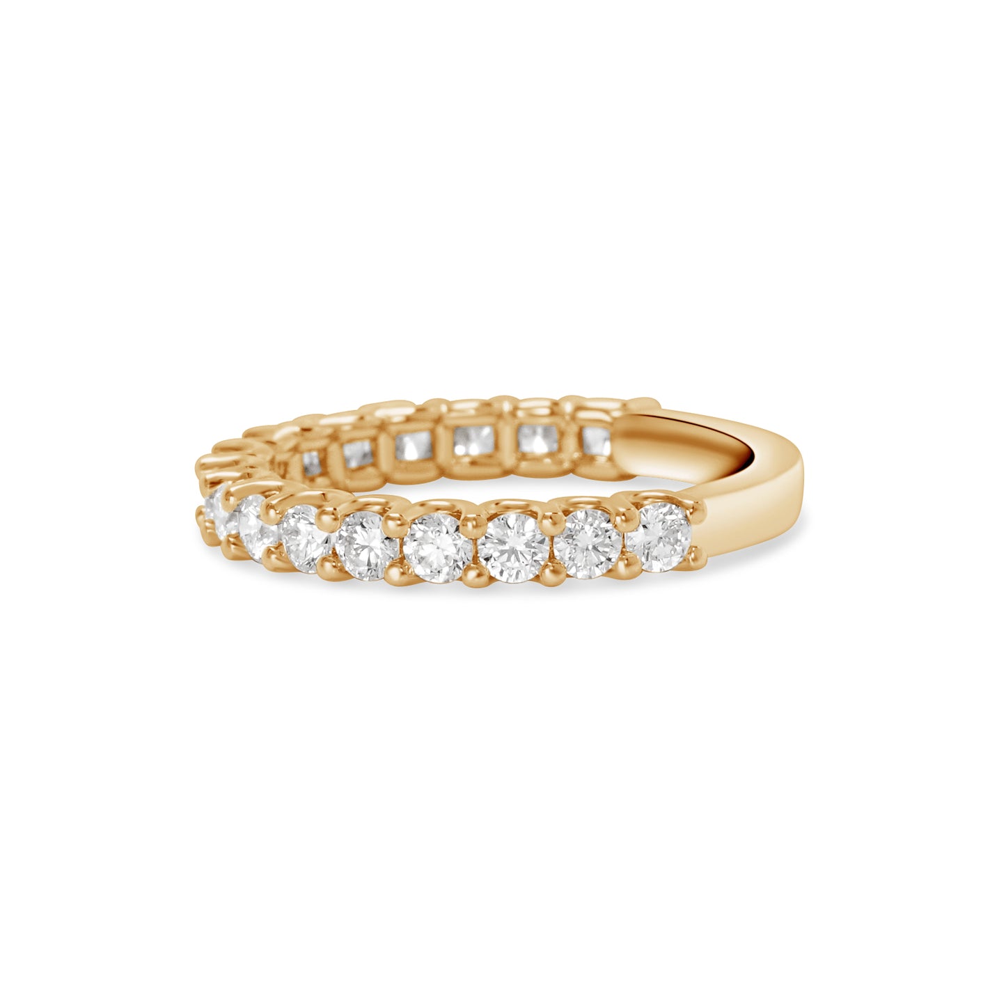 Round Brilliant Diamond 2mm Diamond Band 2/3 Way