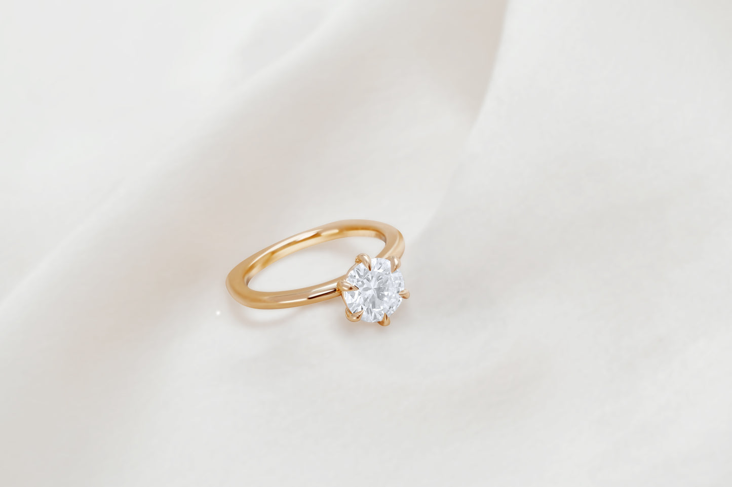 Round Brilliant Diamond Engagement Ring (European Shank)
