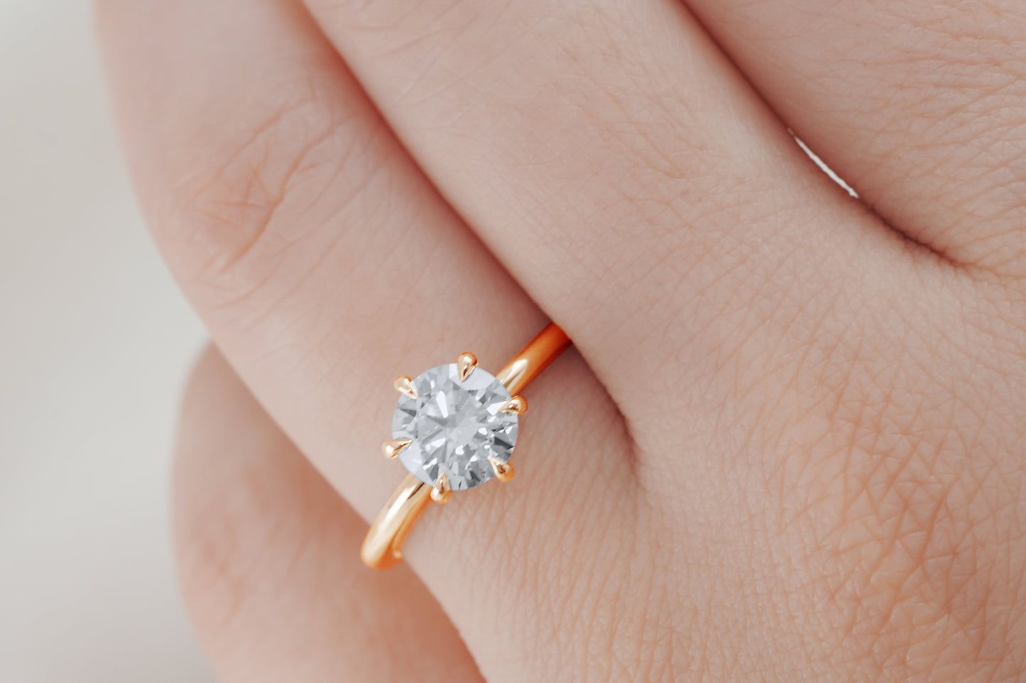 Round Brilliant Diamond Engagement Ring (European Shank)