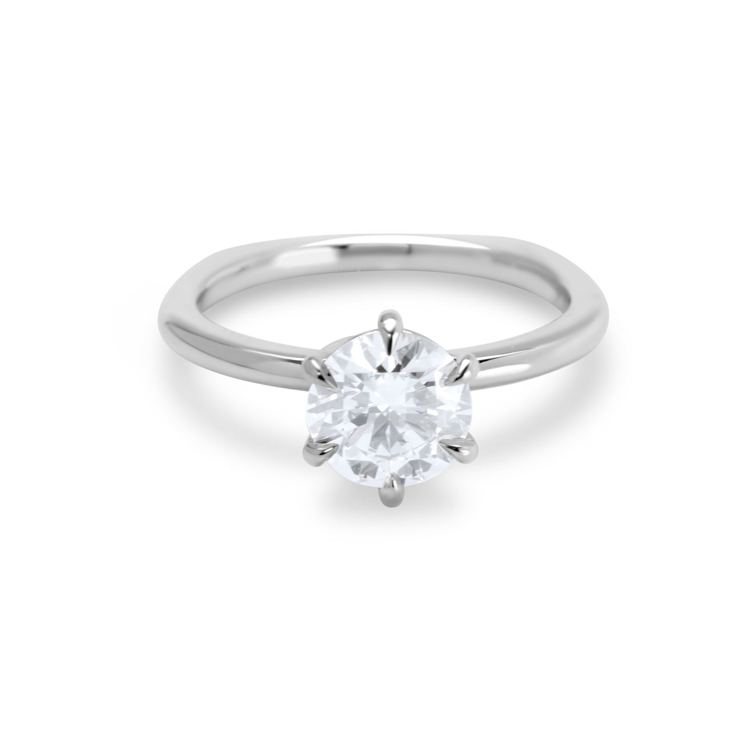 Round Brilliant Diamond Engagement Ring (European Shank)