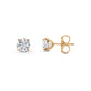 Round Brilliant Diamond Solitaire Stud Earrings - 4 prongs
