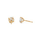Round Brilliant Diamond Solitaire Stud Earrings - 4 prongs
