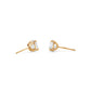 Round Brilliant Diamond Solitaire Stud Earrings - 4 prongs