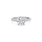 Round Brilliant Diamond Two-Tone Cathedral Pave Setting