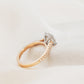 Round Brilliant Diamond Two-Tone Cathedral Pave Setting