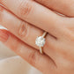 Round Brilliant Diamond Two-Tone Cathedral Pave Setting