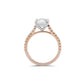 Round Brilliant Diamond Two-Tone Cathedral Pave Setting