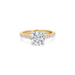 Round Brilliant Diamond Two-Tone Cathedral Pave Setting