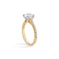 Round Brilliant Diamond Two-Tone Cathedral Pave Setting