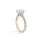 Round Brilliant Diamond Two-Tone Cathedral Pave Setting