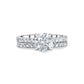 Round Diamond Pave Engagement Ring 2/3 way