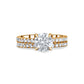 Round Diamond Pave Engagement Ring 2/3 way