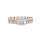 Round Diamond Pave Engagement Ring 2/3 way