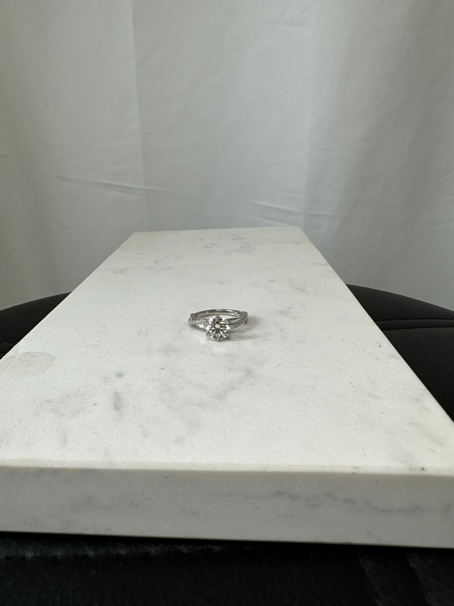 Twisted Infiniti Diamond Engagement Ring