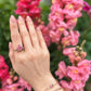 Watermelon Tourmaline & Diamond Paperclip Link Bracelet (1.08ctw)