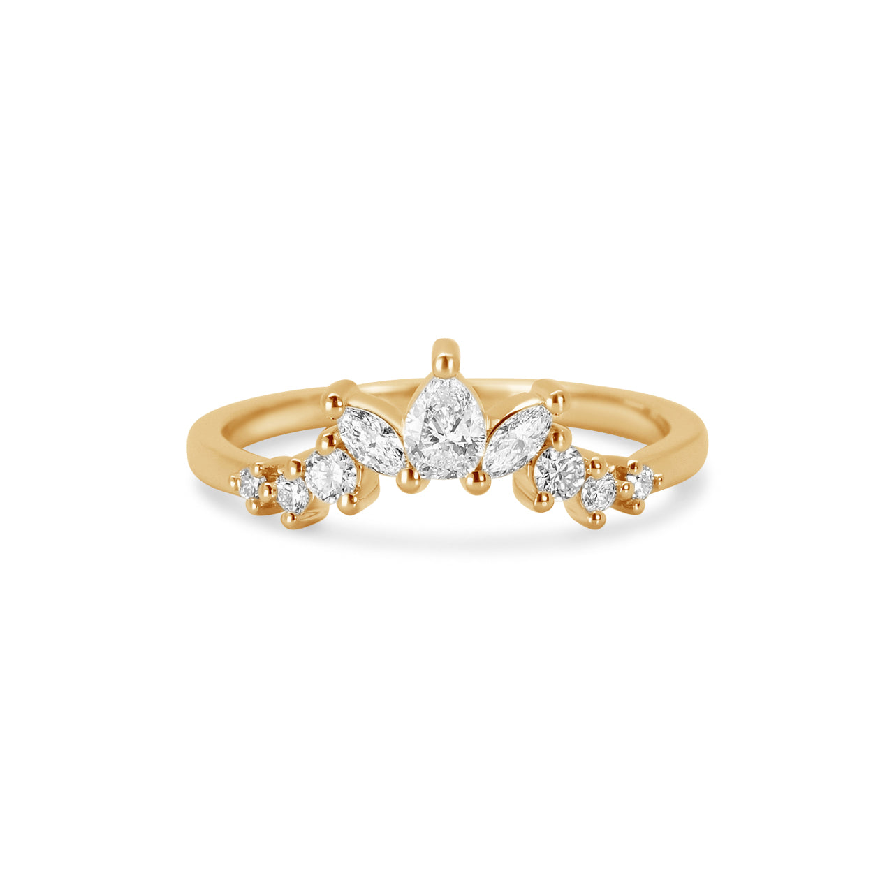 Solene Pear, Marquise and Round Diamond Band