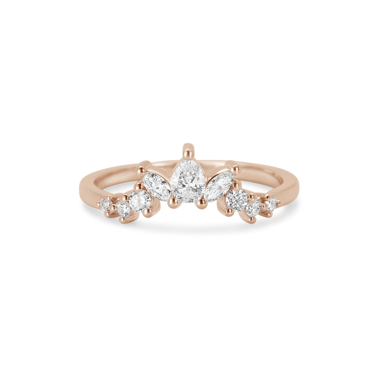 Solene Pear, Marquise and Round Diamond Band