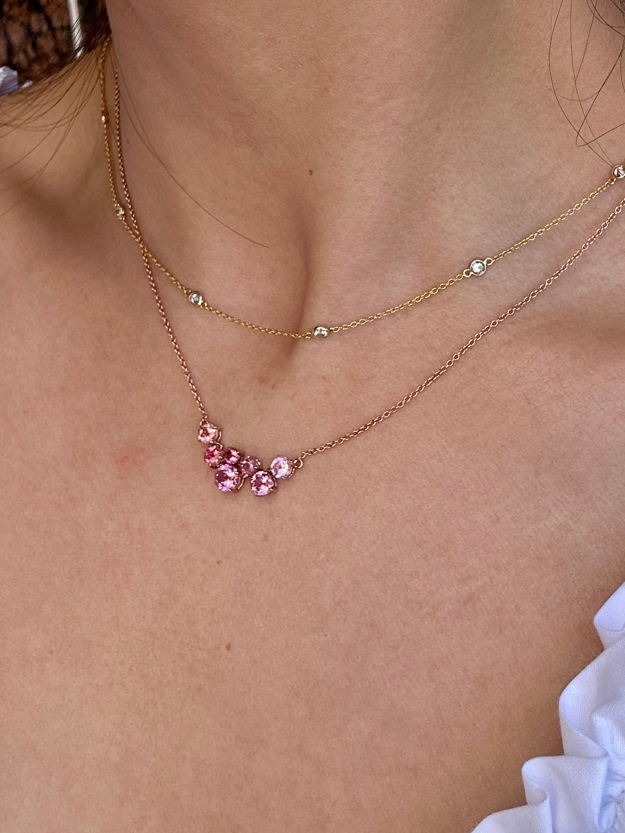 Bubbles Spinel Pendant Necklace