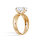Tapered Double Ridge Engagement Ring