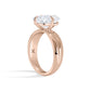 Tapered Double Ridge Engagement Ring