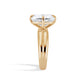 Tapered Double Ridge Engagement Ring