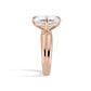 Tapered Double Ridge Engagement Ring