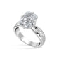 Tapered Double Ridge Engagement Ring