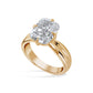 Tapered Double Ridge Engagement Ring