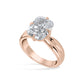 Tapered Double Ridge Engagement Ring