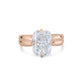 Tapered Double Ridge Engagement Ring