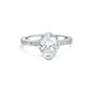 Tulip Pave Engagement Ring with Compass Prongs