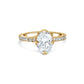 Tulip Pave Engagement Ring with Compass Prongs
