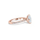Tulip Pave Engagement Ring with Compass Prongs