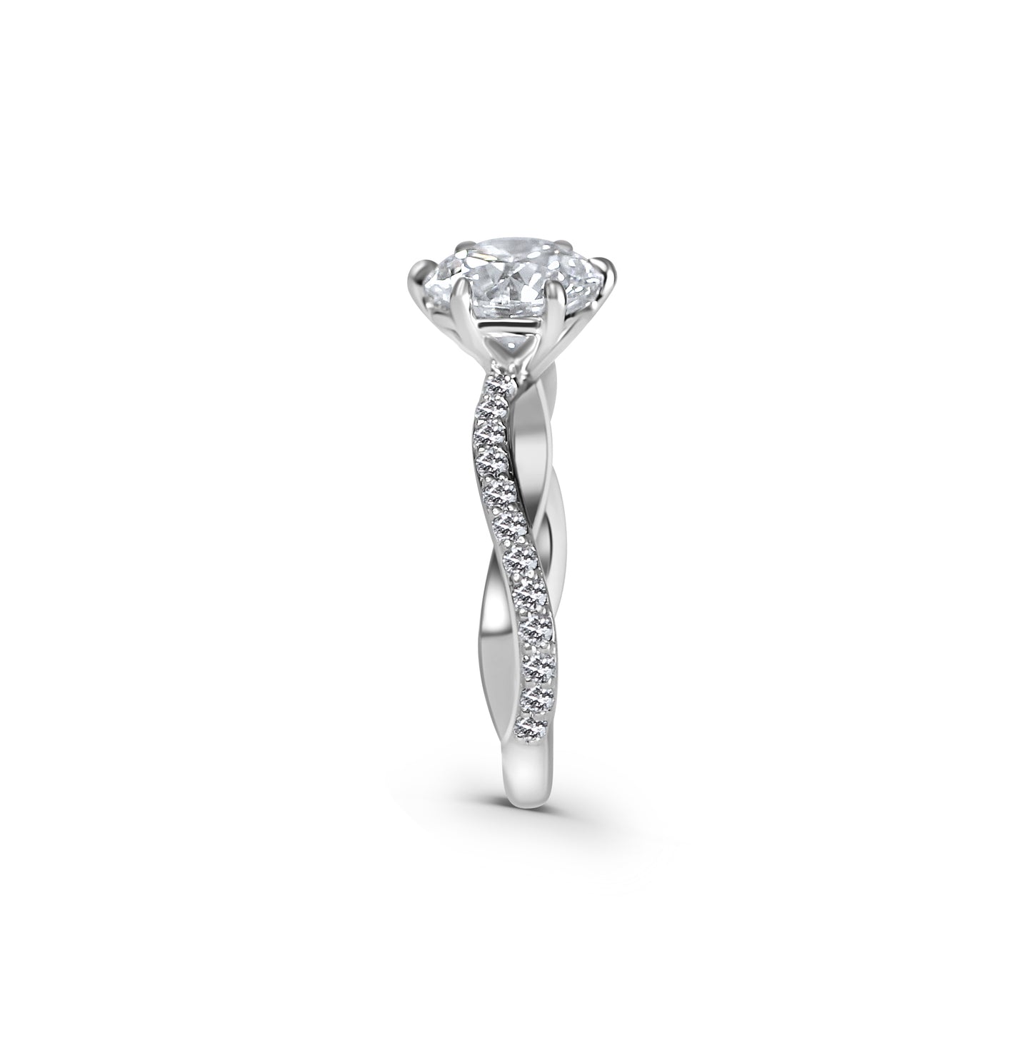 Twisted Infiniti Diamond Engagement Ring