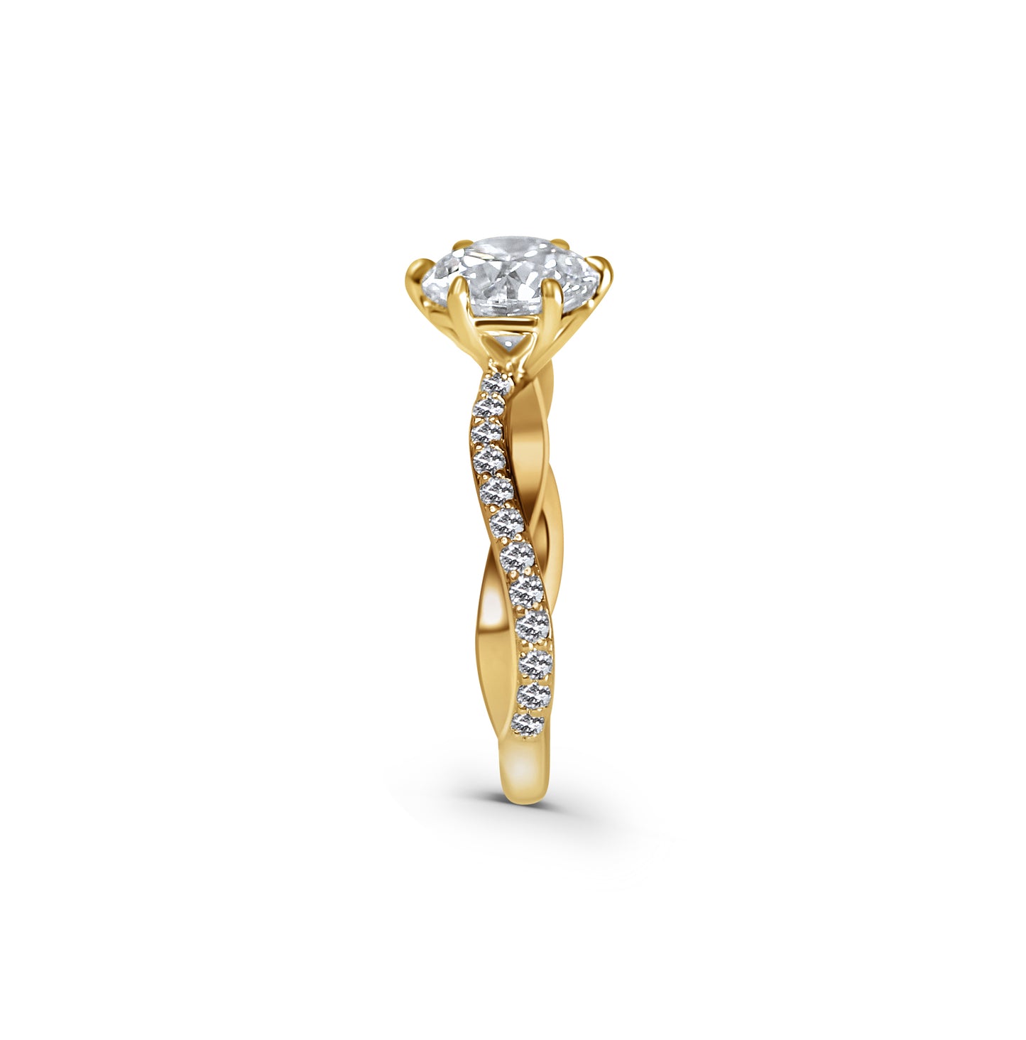 Twisted Infiniti Diamond Engagement Ring