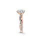 Twisted Infiniti Diamond Engagement Ring