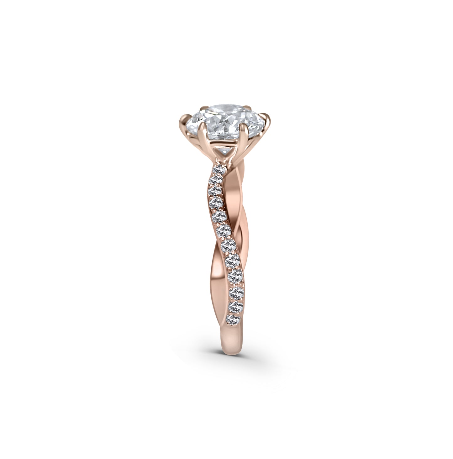 Twisted Infiniti Diamond Engagement Ring