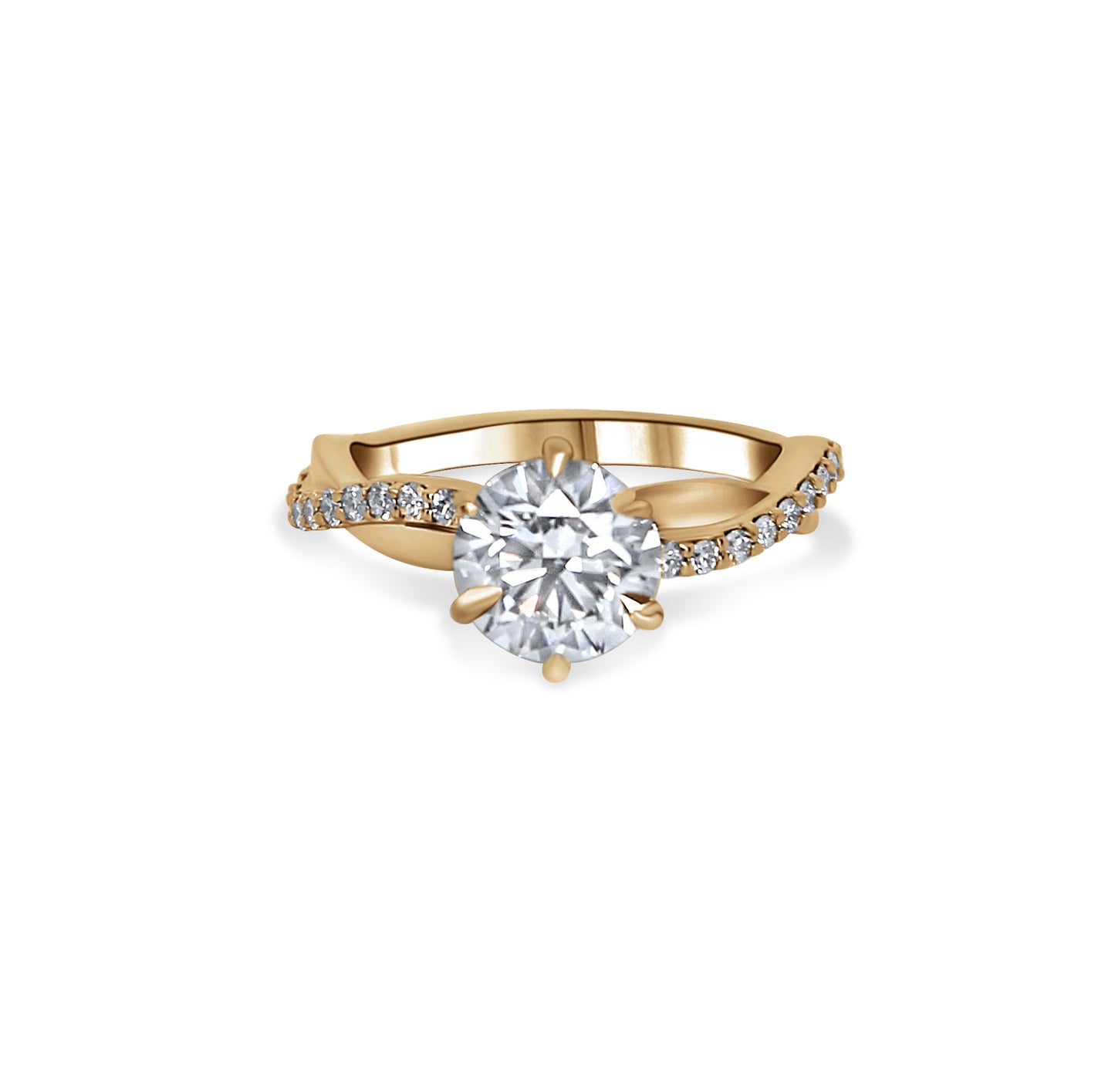 Twisted Infiniti Diamond Engagement Ring