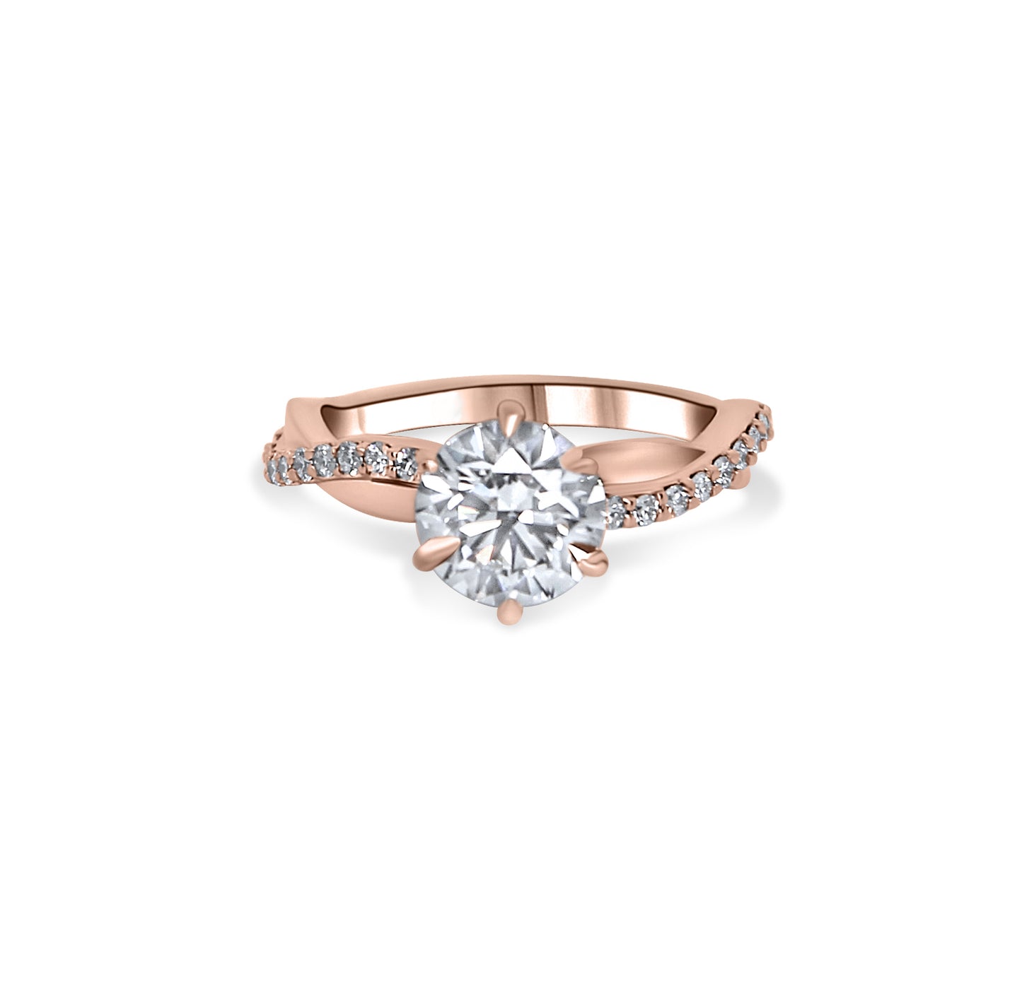 Twisted Infiniti Diamond Engagement Ring