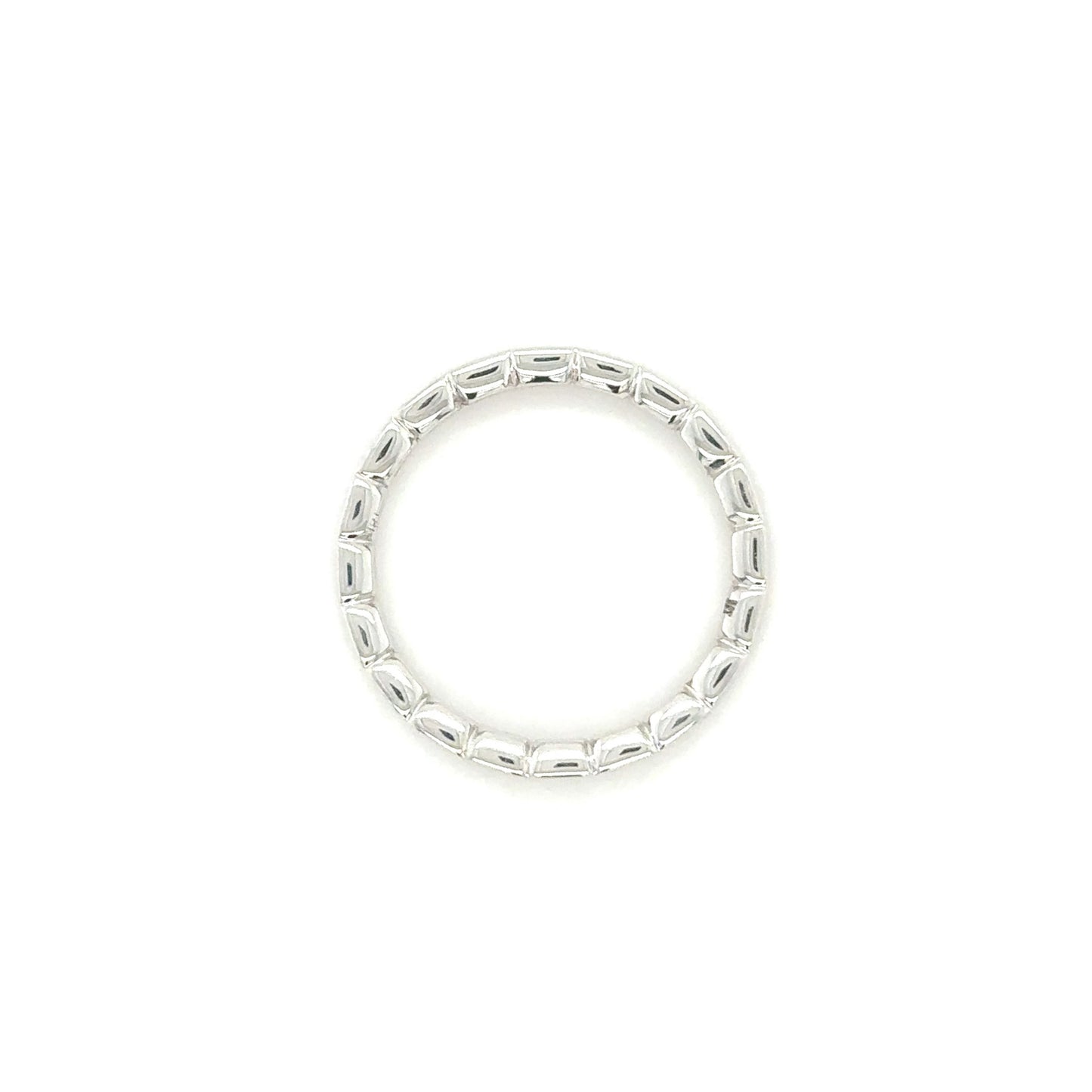 Emerald Cut Diamond East West Bezel Eternity Band
