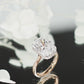 Cushion Diamond Hidden Halo Solitaire Compass Engagement Ring