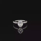 Tulip Pave Engagement Ring with Compass Prongs