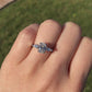 Oval and Pear Diamond Three Stone Diamond Engagement Ring