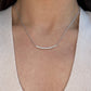 Crescent Necklace with Diamonds